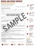 Service and Repair Contract Form (QTY 25)