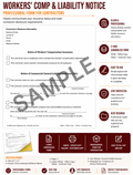 Workers’ Compensation & Liability Insurance Notice Form (QTY 50)