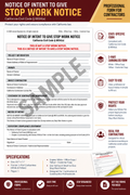 Notice of Intent to Give Stop Work Notice (Qty 25)