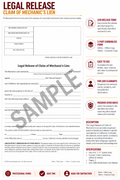 Legal Release of Claim of Mechanic’s Lien (Qty 25)