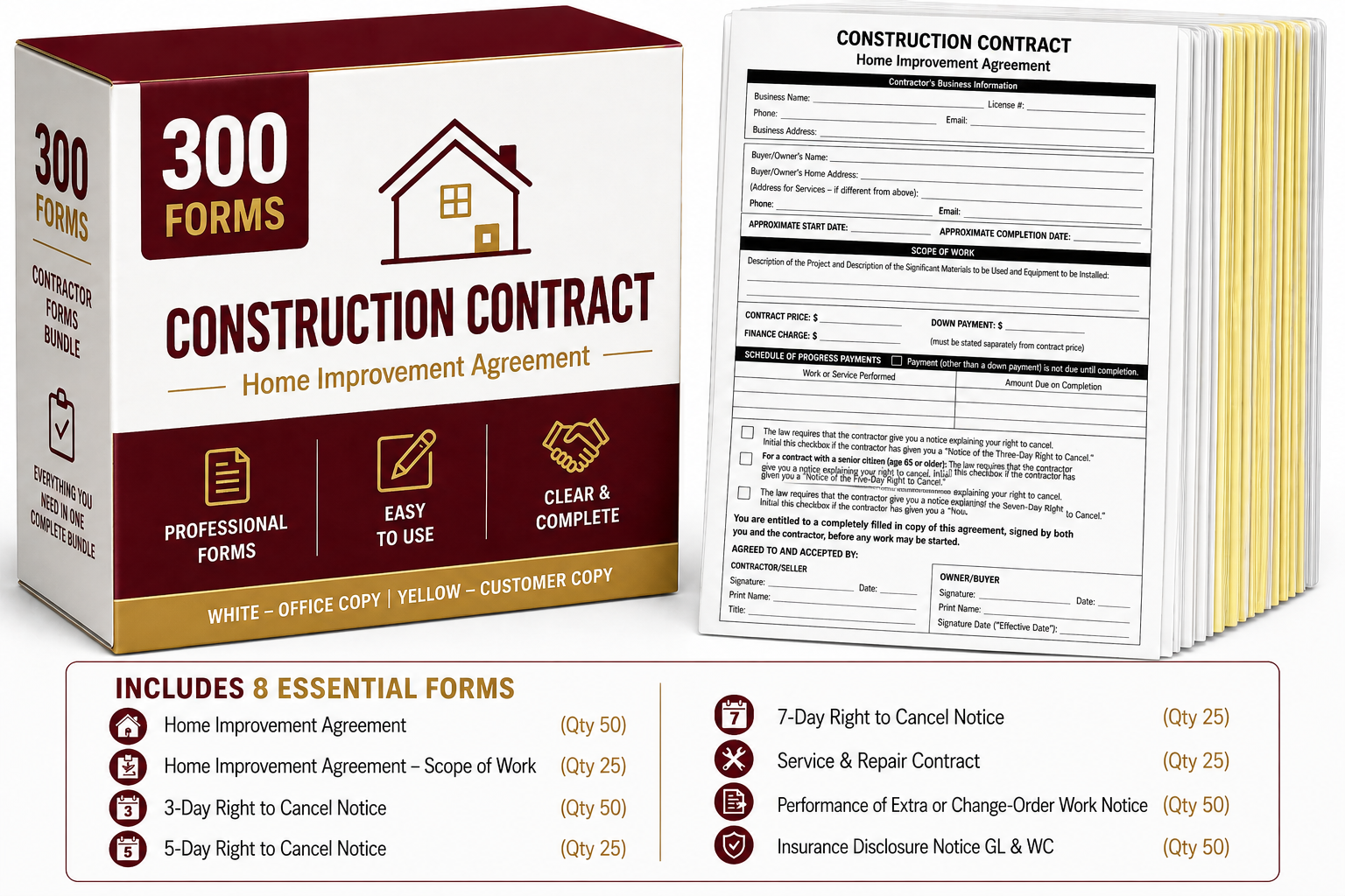 Contractor Contract Forms - Bundle